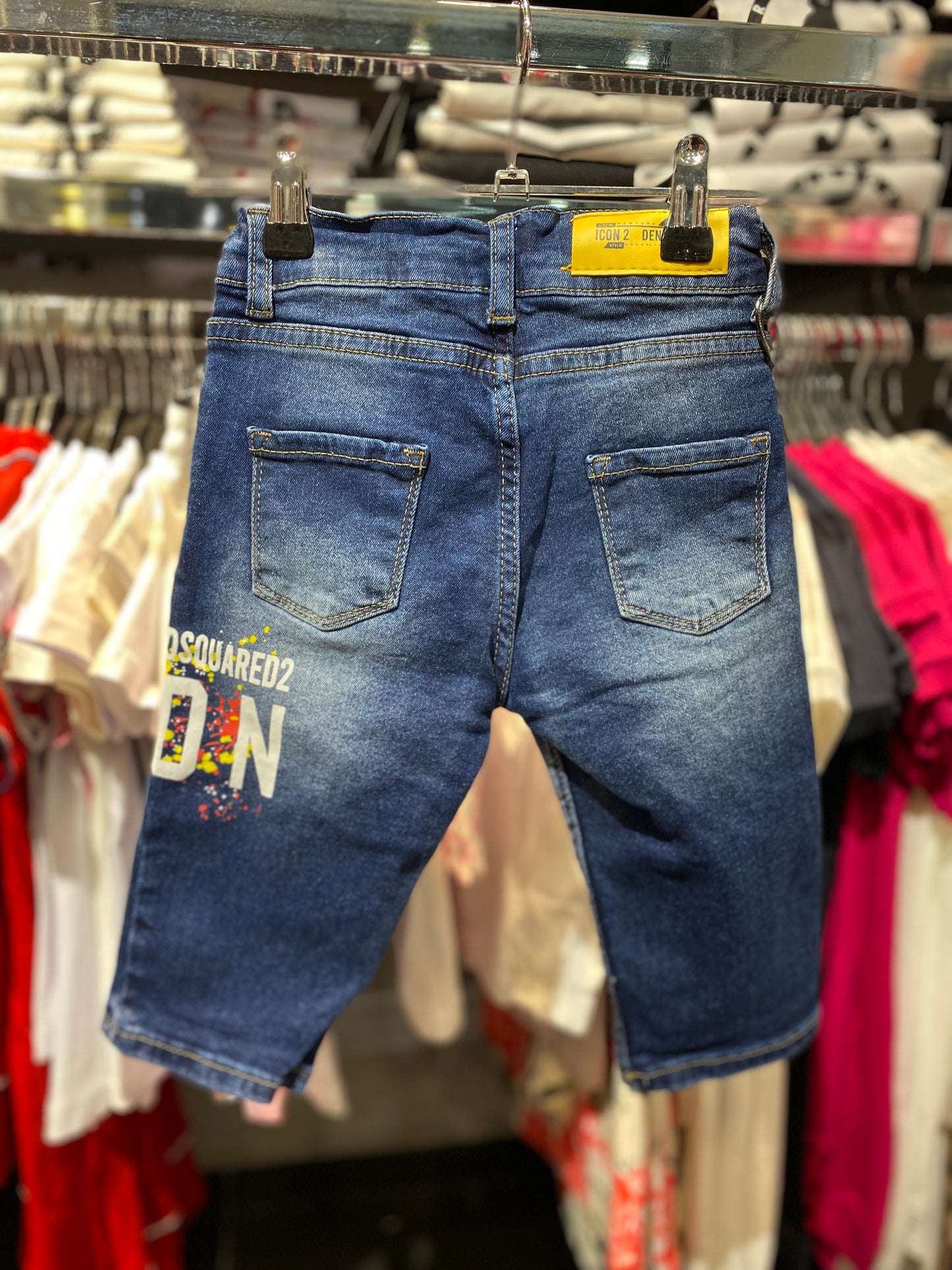Dsquared2 ICON splashes jean shorts