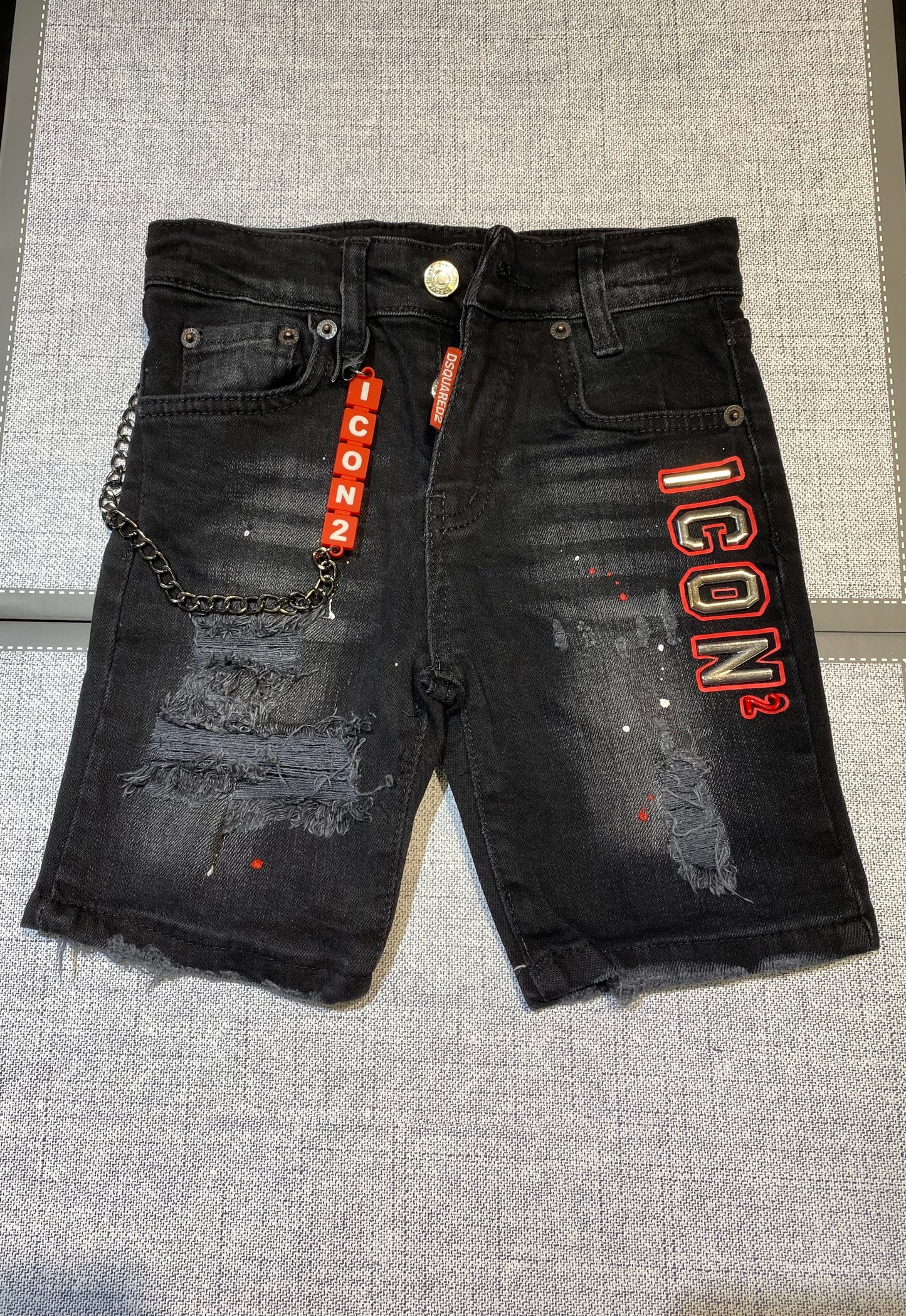 Dsquared2 ICON jean shorts black