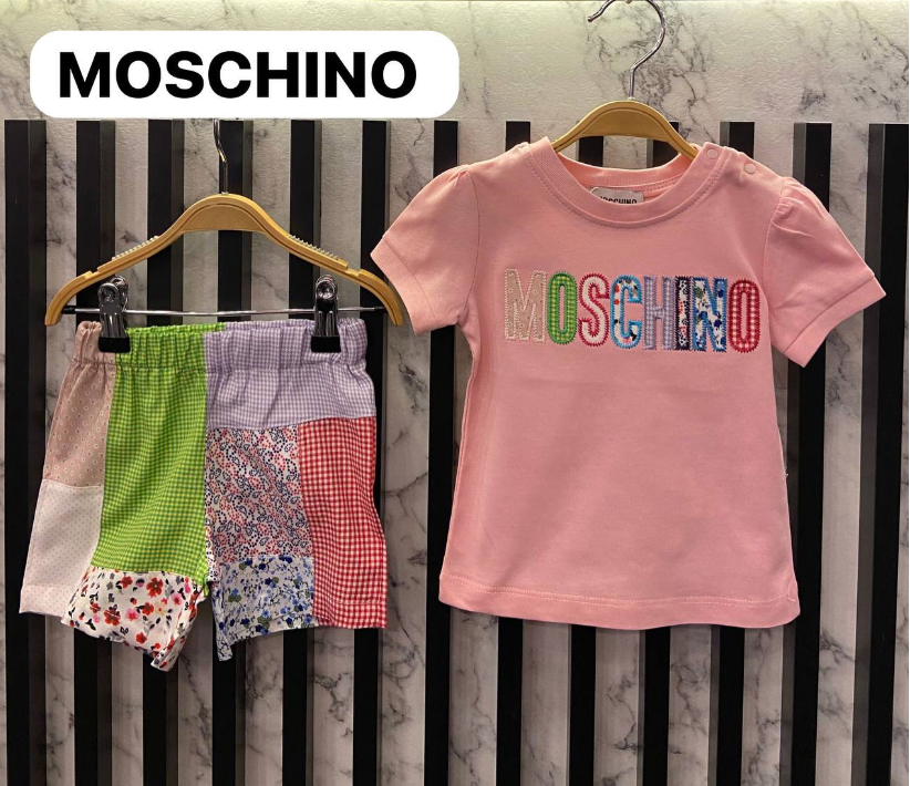 Moschino bebe pink set