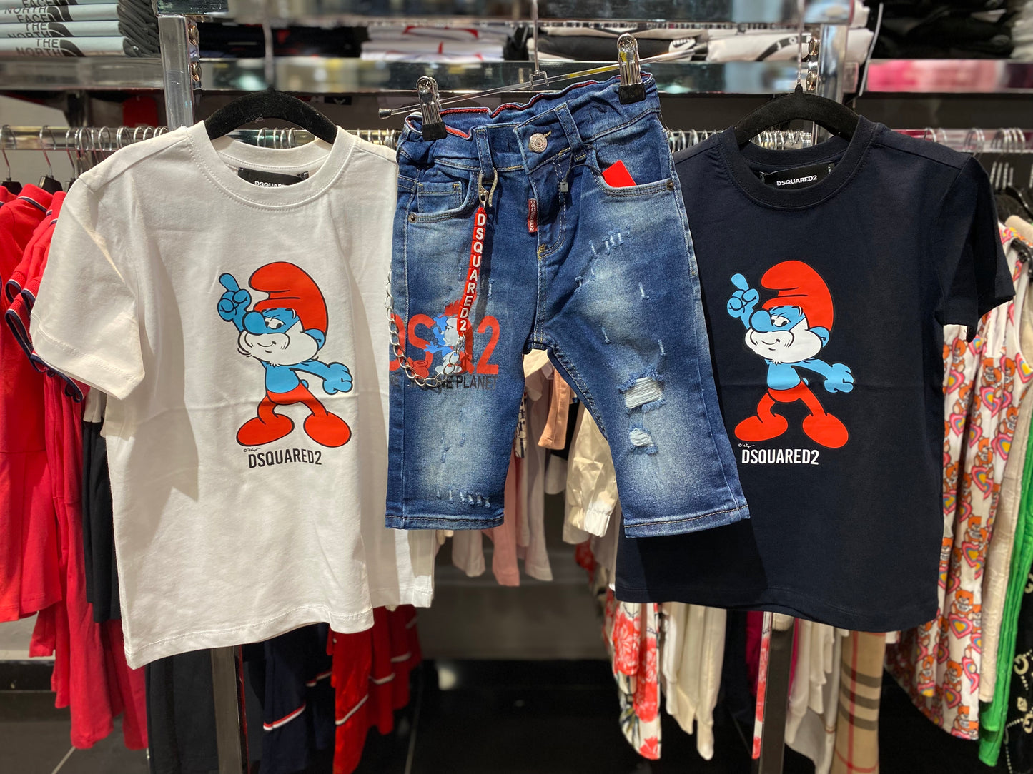 Dsquared2 Smurfs dark blue T-shirt