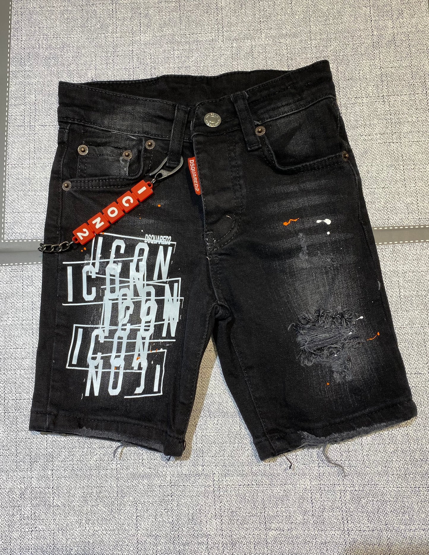 Dsquared2 ICON black jean shorts