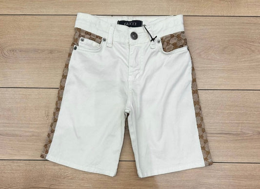 Gucci white jean shorts