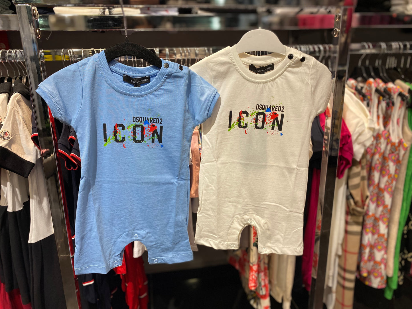 Dsquared2 ICON Bebe ολόσωμο φορμάκι άσπρο