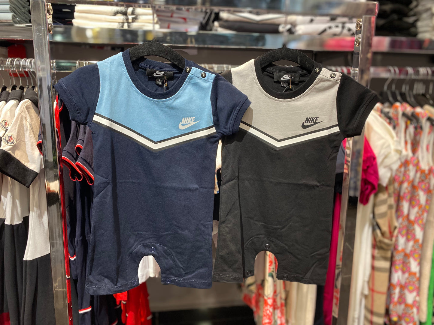 Nike Bebe ολόσωμο φορμάκι μαύρο-γκρι