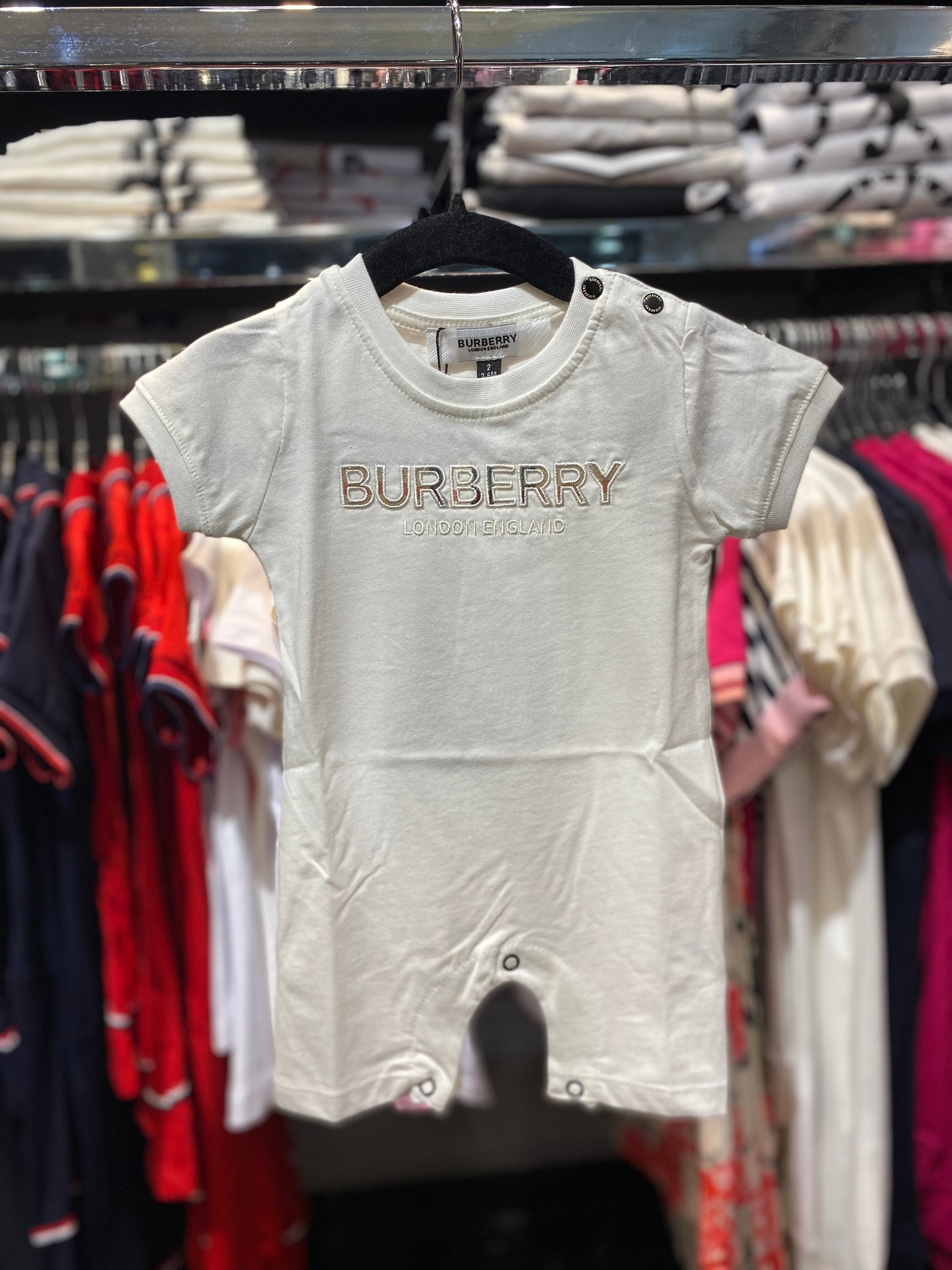 Burberry Bebe ολόσωμο φορμάκι λευκό