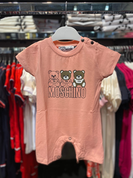 Moschino Bebe ολόσωμο φορμάκι σομόν