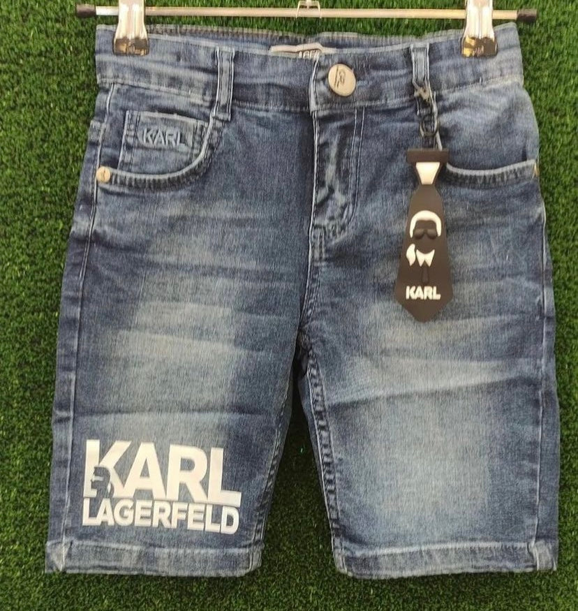 Karl Lagerfeld blue jean shorts