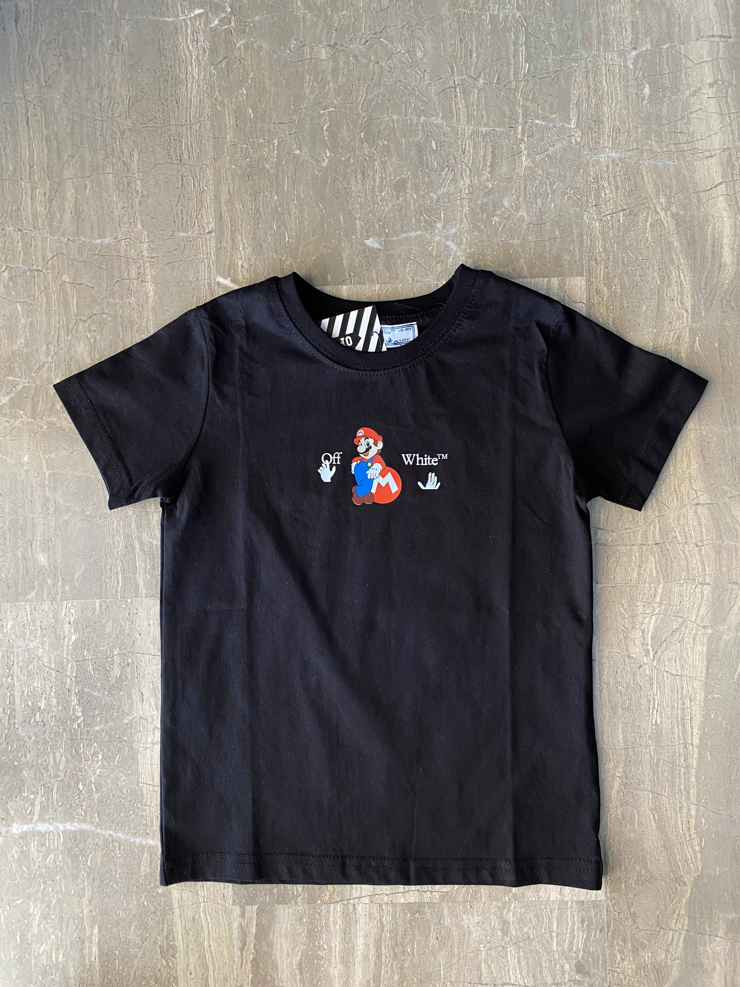 Off-White T-shirt Super Mario black