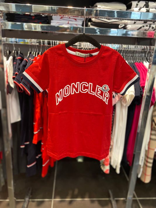 Moncler red T-shirt white logo