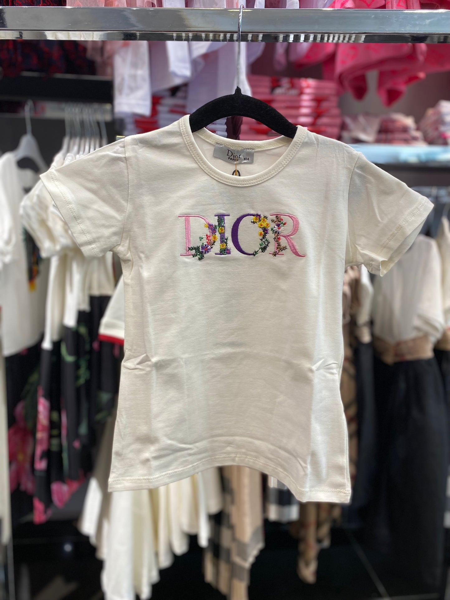 Dior white t-shirt with flowers