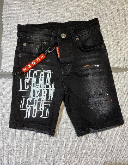 Dsquared2 ICON black jean shorts