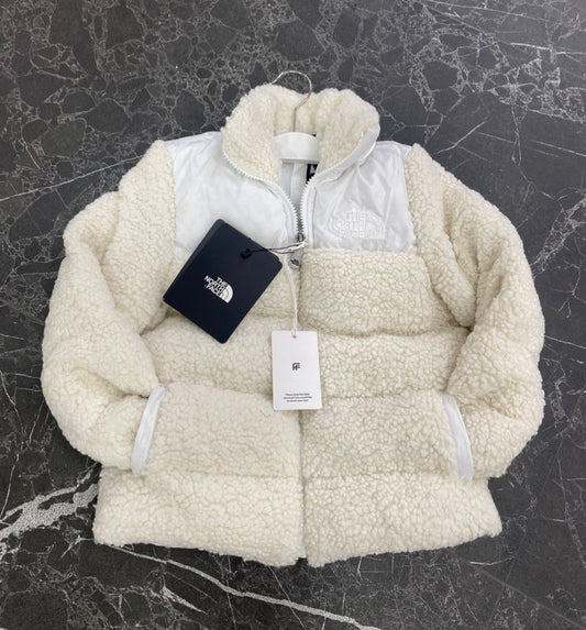 North Face Wool Puffer white