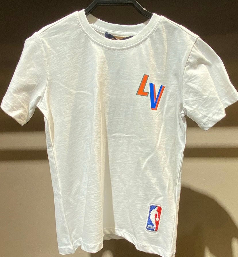 Louis Vuitton white T-shirt with multicolour logo