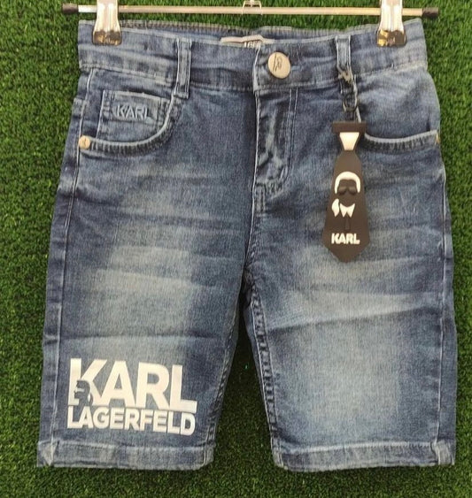Karl Lagerfeld blue jean shorts